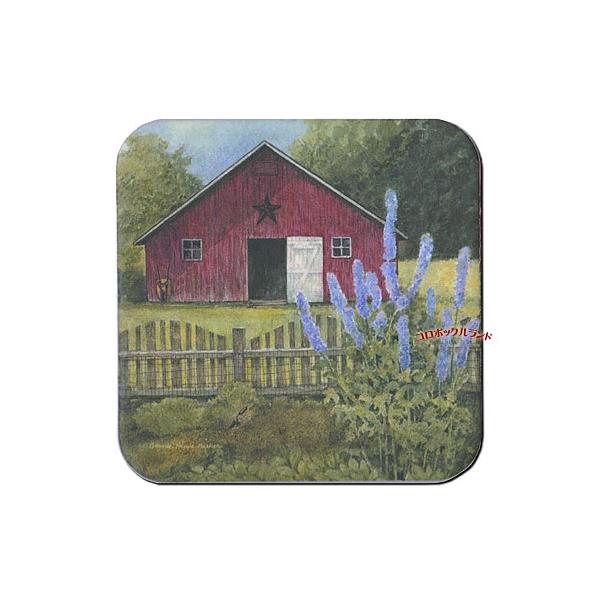 USA製のカントリーデザインのコースターです。明るいパステルカラーのようなデザインからシックな色合いまで20種類以上を販売しています。表面はラミネート加工がしてありますので水や熱にも強いです。サイズ（約）：9.5cm角ｘ厚0.3cm／アメリ...