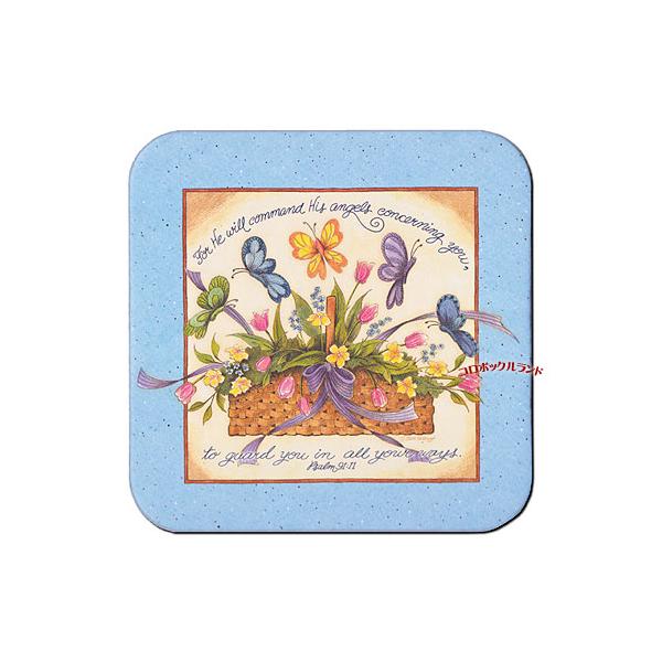 USA製のカントリーデザインのコースターです。明るいパステルカラーのようなデザインからシックな色合いまで20種類以上を販売しています。表面はラミネート加工がしてありますので水や熱にも強いです。サイズ（約）：9.5cm角ｘ厚0.3cm／アメリ...