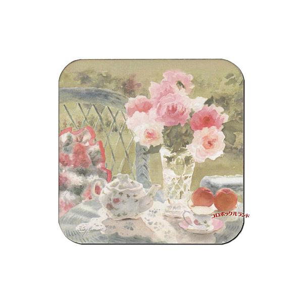 USA製のカントリーデザインのコースターです。明るいパステルカラーのようなデザインからシックな色合いまで50種類以上を販売しています。表面はラミネート加工がしてありますので水や熱にも強いです。サイズ（約）：9.5cm角ｘ厚0.3cm／アメリ...