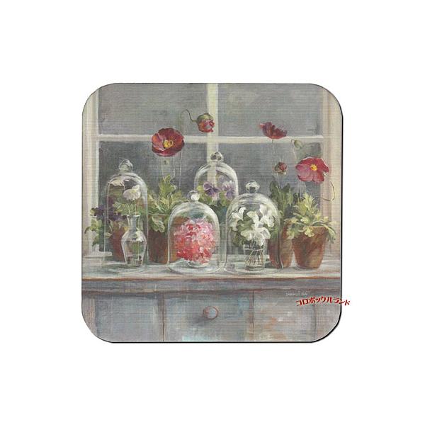 USA製のカントリーデザインのコースターです。明るいパステルカラーのようなデザインからシックな色合いまで50種類以上を販売しています。表面はラミネート加工がしてありますので水や熱にも強いです。サイズ（約）：9.5cm角ｘ厚0.3cm／アメリ...