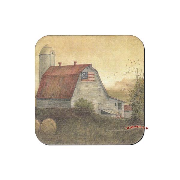 USA製のカントリーデザインのコースターです。明るいパステルカラーのようなデザインからシックな色合いまで50種類以上を販売しています。表面はラミネート加工がしてありますので水や熱にも強いです。サイズ（約）：9.5cm角ｘ厚0.3cm／アメリ...