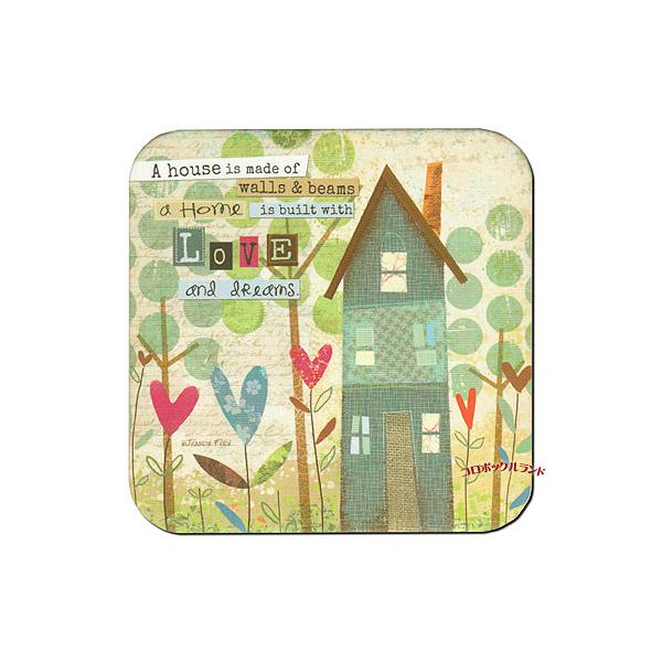 USA製のカントリーデザインのコースターです。明るいパステルカラーのようなデザインからシックな色合いまで50種類以上を販売しています。表面はラミネート加工がしてありますので水や熱にも強いです。サイズ（約）：9.5cm角ｘ厚0.3cm／アメリ...