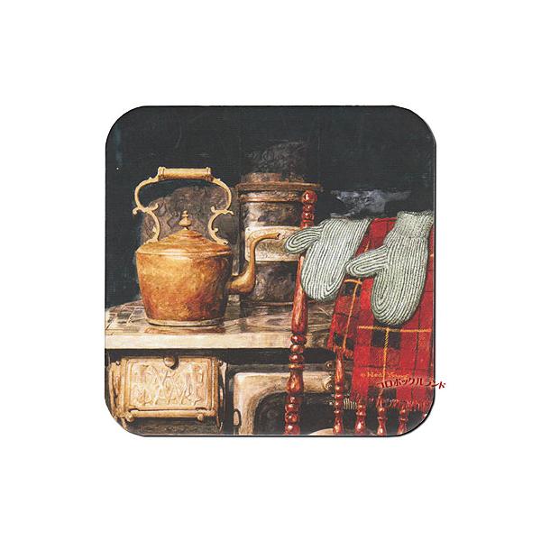 USA製のカントリーデザインのコースターです。明るいパステルカラーのようなデザインからシックな色合いまで50種類以上を販売しています。表面はラミネート加工がしてありますので水や熱にも強いです。サイズ（約）：9.5cm角ｘ厚0.3cm／アメリ...