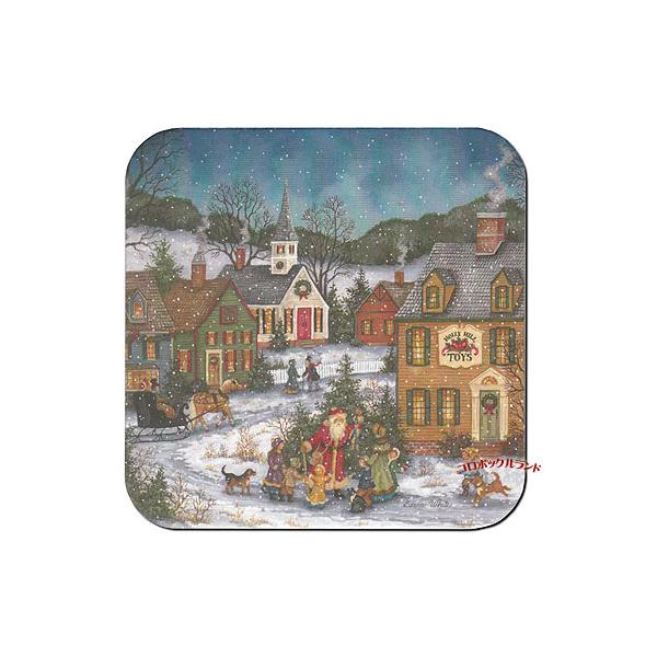 USA製のカントリーデザインのコースターです。明るいパステルカラーのようなデザインからシックな色合いまで50種類以上を販売しています。表面はラミネート加工がしてありますので水や熱にも強いです。サイズ（約）：9.5cm角ｘ厚0.3cm／アメリ...