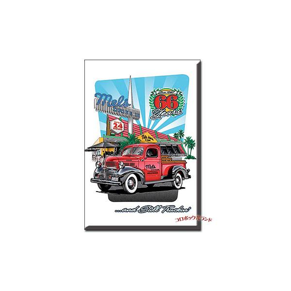 ＵＳＡ製のティン製マグネットです。シンプルなルート66からアメキャラデザインまで100種類以上を販売しています♪錆びたように見える絵柄もすべてペイントによるものです。サイズ（約）：5.3cmｘ7.8ｃｍｘ厚2mm(2ｘ3インチ)／MADE ...