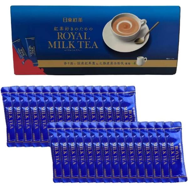 日東紅茶 ロイヤルミルクティー 30本入り 北海道産全粉乳使用 紅茶 国産紅茶葉【商品の特徴】英国風の伝統的なミルクティーを手軽に楽しむために開発されたインスタントタイプのティードリンクです。1杯分が個別に包装されたスティックタイプや大容量...