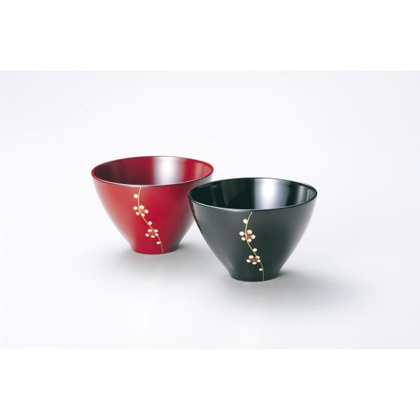 梅 夫婦汁椀 ペア 朱溜 越前漆器 お椀 漆器 ギフト 内祝い お返し 結婚
