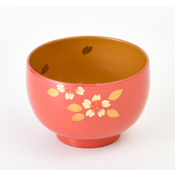 桜 カラー汁椀 ピンク 越前漆器 お椀 漆器 ギフト 内祝い お返し 結婚