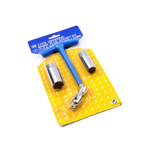 コシハラ 差込角 9.5mm(3/8インチ) T型ハンドル プラグソケット 3点組 ユニバーサルプラグソケットレンチ 台湾製 KOSHIHARA M106