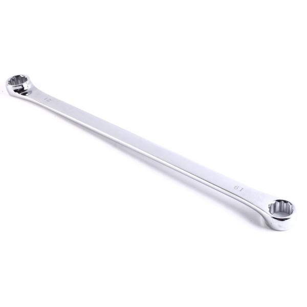 コシハラ ストレートメガネレンチ ロング両口メガネレンチ ミラー仕上げ 19×21mm 全長410mm 材質クロムバナジウム 台湾製 KOSHIHARA M413