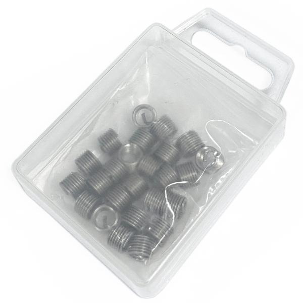 ねじ穴リペアセットM6×P1.0用のネジコイルM6×P1.0の25個入りです。ねじ穴が潰れたりして、ネジが入らなくなったねじ穴を修正するためのネジコイルです。ネジコイル端部に切り折り用の切り目が入れられていて、端部の処理がきれいにできます。...