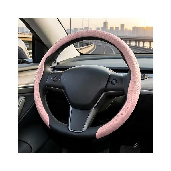 【並行輸入品】Guilcam カーハンドルカバー、5Dカーボンファイバーノンスリップ快適な車両ハンドルガード、自動車内装保護アクセサリー、SUV