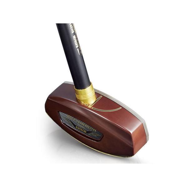 パーシモンクラシック５のヘッド裏面、美しいパーシモンとロゴステッカー