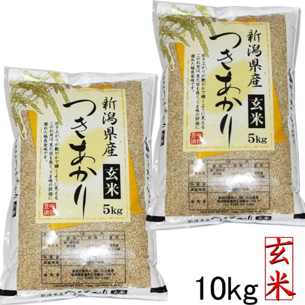 注文割引 玄米 10kg 令和4年 新潟産 つきあかり 5kg×2袋 米 お米 10キロ 安い米 農家直送