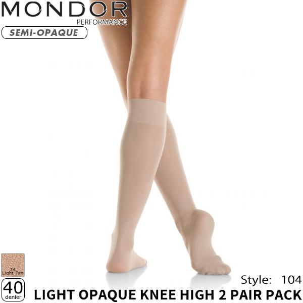 MONDOR（モンドール）ソックス 104 -LIGHT OPAQUE KNEE HIGH(2足組)ブーツカバータイツやフットレスタイツを履く時に、下に履くハイソックス。柔らかく快適なマイクロファイバー素材を使用し、3D Lycra tec...