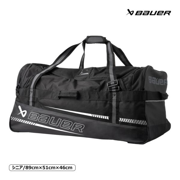BAUER（バウアー）S24 ELITE キャリーバッグ SRサイズ：89cm×51cm×46cm容量：208リットル素材：表面…600デニール強化ポリエステル(裂け止め加工付き)底面…PVC防水ビニールコート補強ポリエステル肩ストラップ…...