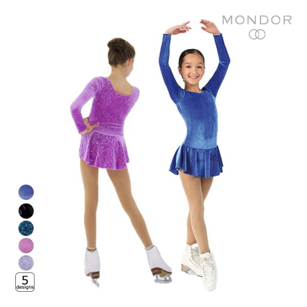 MONDOR（モンドール）ドレス 2723 -BORN TO SKATE GLITTER DRESS（2723 グリッター ドレス）ほど良い艶感が上品なベロア生地に、グリッターで描かれたデザインがキラキラと輝く、華やかなワンピースドレス。ど...