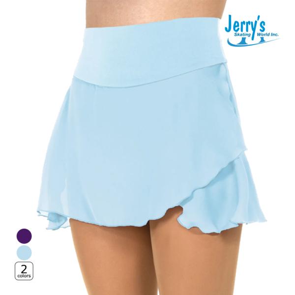 Jerry's（ジェリーズ）スカート 517 Faux Wrap Skirtラップスタイルのジョーゼットスカート。 大きく動いてもおなかが見えにくいハイウエストタイプ。 スリムなデザインで大人っぽい印象です。 同色のインナーパンツ付き。  ...