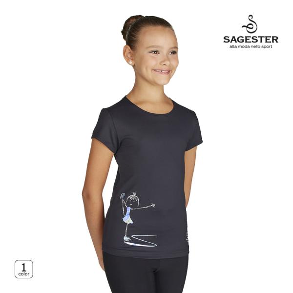 SAGESTER（サジェスター）トップス　090T-shirt with Ester motif優れた品質の通気性のよいT シャツ。肌を涼しくドライに保ち、オンアイス・オフアイス共に大活躍。毛玉や摩擦に強く、傷みにくい素材を使用。優れた弾力...