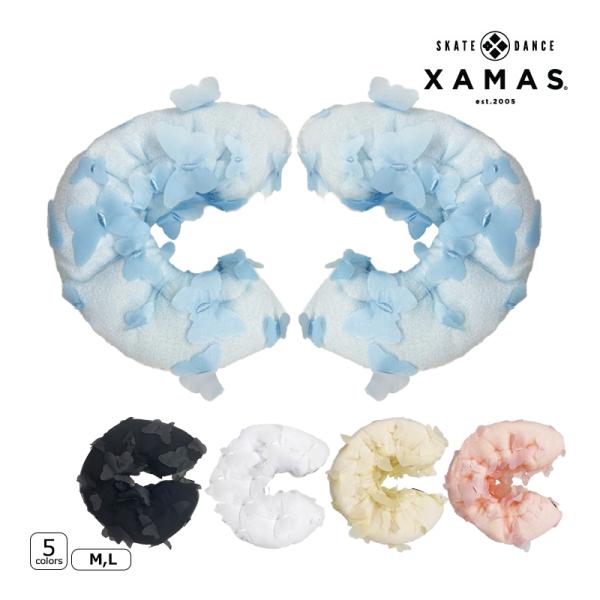 XAMAS（サーマス）エッジカバー 460★小杉スケート オリジナルデザイン★たくさんの蝶々がついた大人っぽいデザインのエッジカバー！可愛いだけでなく、内側のタオル地でサビの原因となる水分や結露をしっかり吸収し、大切なエッジを守ります。※製...