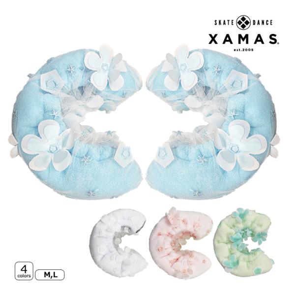 XAMAS（サーマス）エッジカバー 463★小杉スケート オリジナルデザイン★星の刺繍とお花がついたキュートなデザイン可愛いだけでなく、内側のタオル地でサビの原因となる水分や結露をしっかり吸収し、大切なエッジを守ります。※製造工程により、デ...