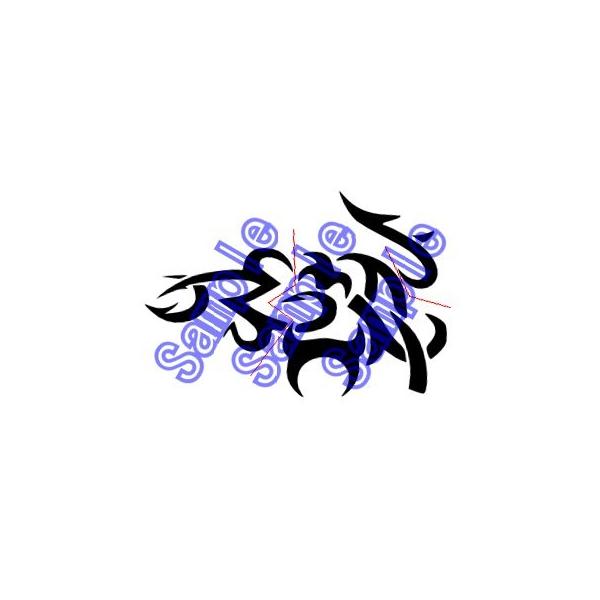 【セット内容】タトゥーシール／練習用ミニシール／説明書ブラックラグーン　レヴィ　コスプレ用タトゥーシールシートサイズ：A4約25cm x 約34cm x 1回分赤いラインで分割されています。画像上が胸側、左が右手側です。