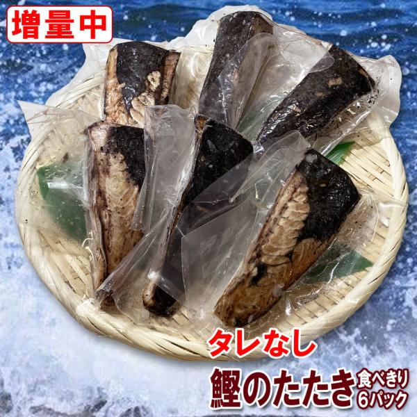 自宅用 鰹のたたき ハーフカット 6個 【タレなし】たたき 冷凍 食品 小分け 高知 カツオ かつお タタキ お取り寄せグルメ 酒のつまみ 一人暮らし 送料無料