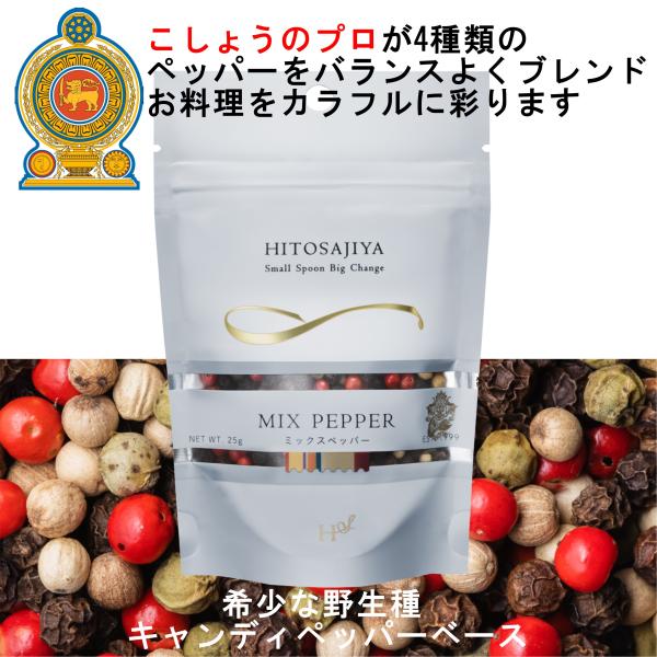 ミックスペッパーホール ラミジップ入り25ｇ マツコの知らない世界 シューイチ ラヴィット で紹介  こしょうのプロが選定最高級胡椒 当店の定番人気商品