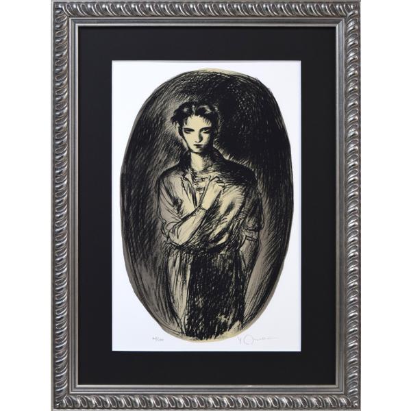 天野喜孝「蒼陰（「創竜伝」より）」版画・限定・直筆サイン入■人気イラストレーター■竜堂始【小竹美術】真作保証