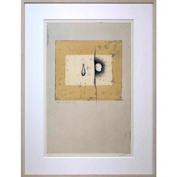 ポール ヴンダーリッヒ(Paul WUNDERLICH)「壁に盗聴器が」リトグラフ