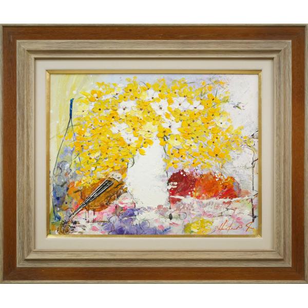 【絵画】池田秀郎　花　静物 池田秀郎 静物 池田秀郎「静物」油絵・F6号 絵画買取・販売の小竹美術