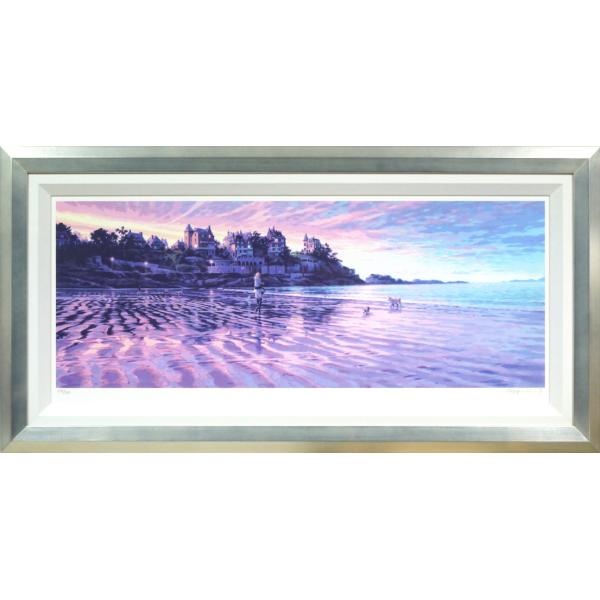 笹倉 鉄平「エクリューズ浜」シルクスクリーン版画 限定サイン入り□光