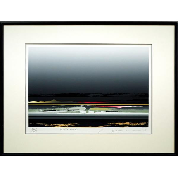 沢田 哲郎「WHITE NIGHT」シルクスクリーン版画□アメリカ、ブラジルを