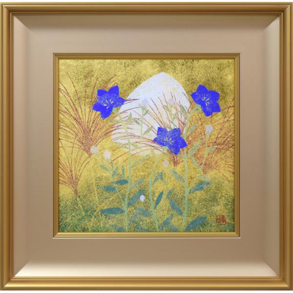 渡辺 章雄「秋草」日本画・S4号■創画会会員■百貨店人気画家■川端龍子賞展大賞■京都教育大専攻科修■大阪出身【小竹美術】真作保証