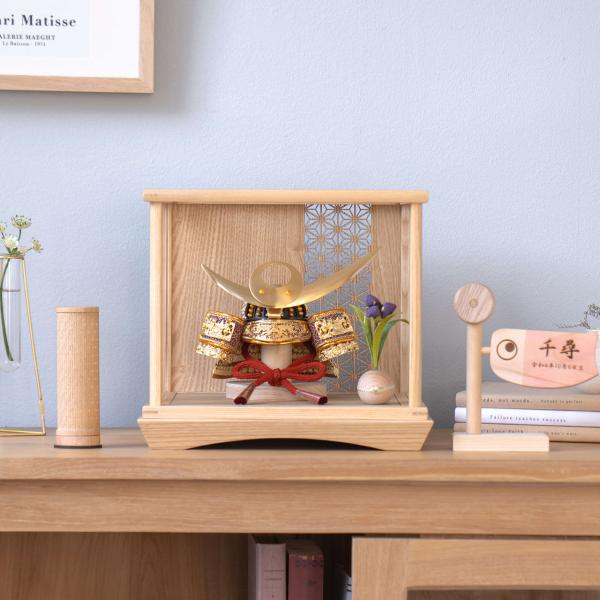 五月人形 コンパクト おしゃれ 兜 かわいい シンプル てづくり 木製