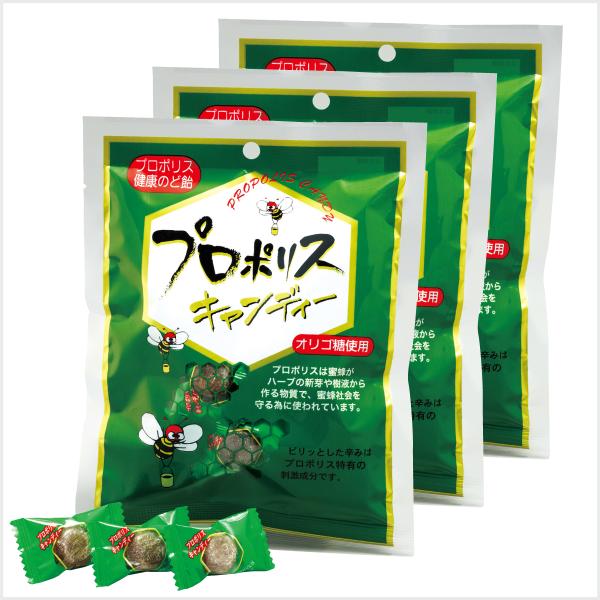 くまもんで有名な熊本に工場を構える森川健康堂の「プロポリスキャンディー 100g」は、プロポリス を主原料に、オリゴ糖を加えた健康のどあめです。 プロポリスは、蜜蜂社会を守っているすばらしい物質です。森林浴効果の高いフラボノイドがきわめて多...