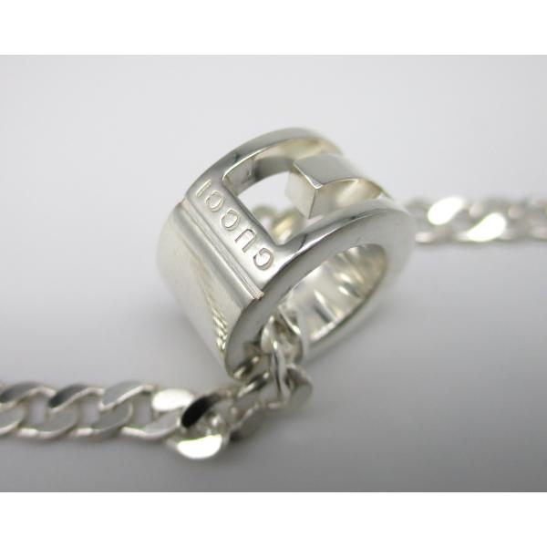 □グッチ□美品□カットアウトGリング ペンダントネックレス 喜平