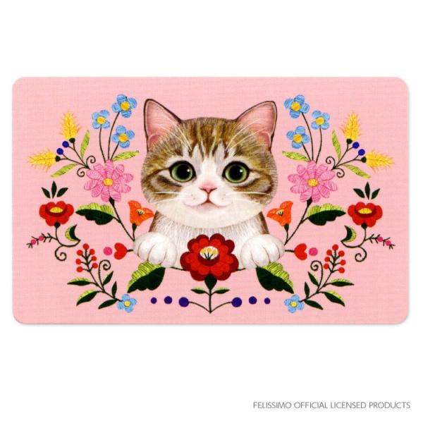 フェリシモ猫部 ミニメッセージカード 「ピンク」&「グレージュ」 フェリシモ猫部ミニメッセージカード【ピンク】C09-ANC-29 株式会社