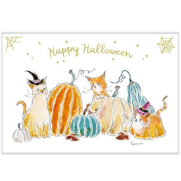 ポストカード ハロウィン トコロコムギポストカード かぼちゃ畑 HWPG