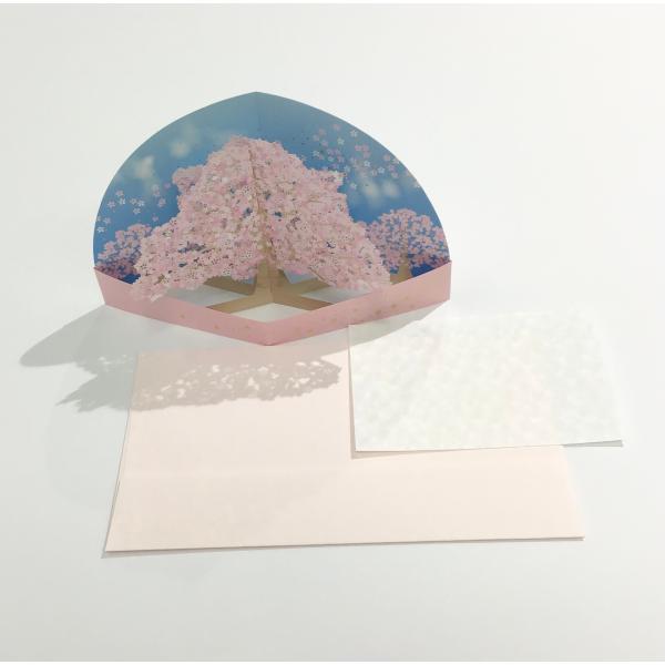 グリーティングカード GN-1833 サクラカード レーザーカット・立体