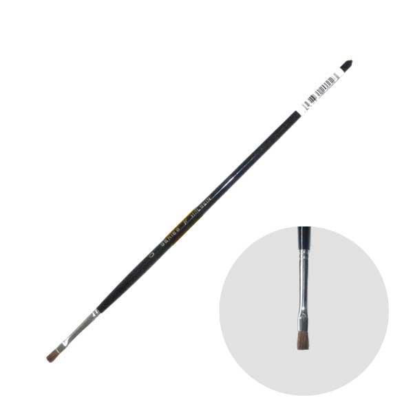 ユニークなフラットタイプ。面塗りに適しており、面白い効果が得られます、日本製。＜仕様＞穂先の形状フラット(平)毛の種類馬毛号数No.0穂丈×巾7.0×4.0mm