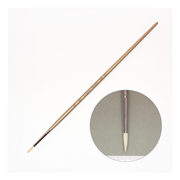 ＜ＥＬシリーズ豚毛筆＞豚毛本来の硬調な特質を備えながらも画面によく馴染む穂先が特徴の新しい画筆。なめらかな油絵具で繊細に描く技法に最適です。「ＥＬシリーズ」のこだわり・原毛　精毛以外の工程はすべて日本国内の筆職人が仕上げています。　原毛の特...