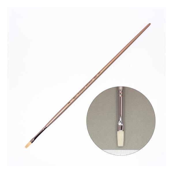 ＜ＥＬシリーズ豚毛筆＞豚毛本来の硬調な特質を備えながらも画面によく馴染む穂先が特徴の新しい画筆。なめらかな油絵具で繊細に描く技法に最適です。「ＥＬシリーズ」のこだわり・原毛　精毛以外の工程はすべて日本国内の筆職人が仕上げています。　原毛の特...