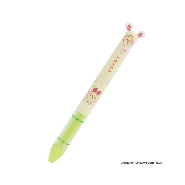 ウサギキャラクター付き赤ボールペン