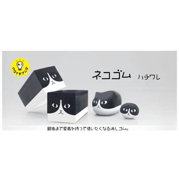 にゃんこ商品 ネコゴム ハチワレ・シバゴム - サンスター文具株式会社