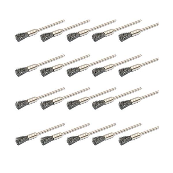 パッケージ個数:1・ミニルーター用先端パーツ　　耐久性と実用　　小さな、良好な研磨効果、高効率、低コスト・材質:ステンレスワイヤー 装着できるコレットチャック径:直径約2.35mｍ・広くマイクロ電子デバイス、および他の産業で使用されます・金...