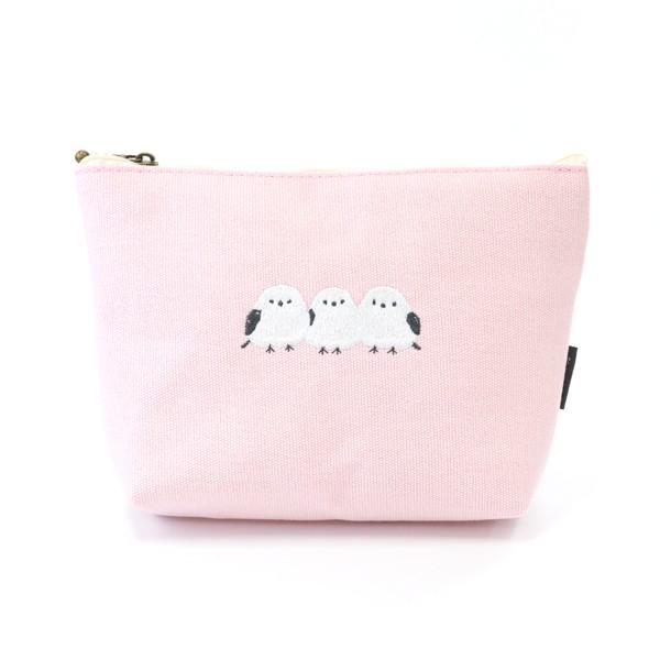 クラックス 舟形ポーチ シマエナガ ピンク ことりカフェオンラインショップ 通販 Yahoo ショッピング