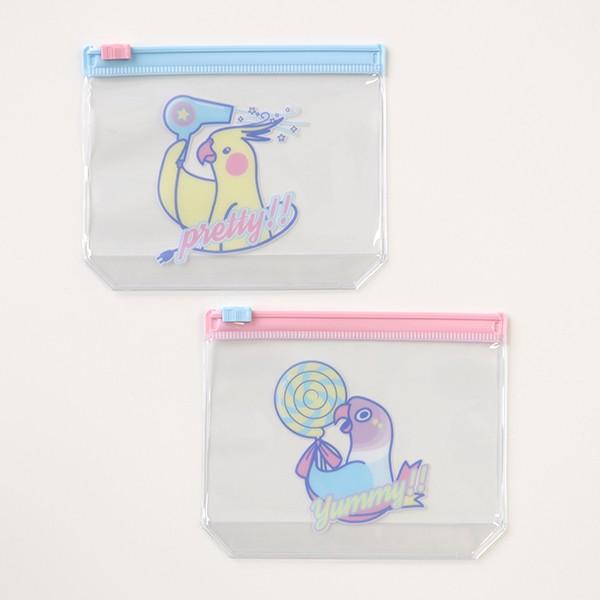 【もしもしこちら文鳥】ゆめかわインコ ビニールポーチ オカメインコ 255000050000ことりカフェオンラインショップ 通販