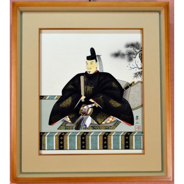 【新品未使用】天神様 菅原道真公 学問の神様 後藤桂月 額装 天神様】F10号額装『菅原道真公』 渡辺 孝二（わたなべ こうじ）画伯