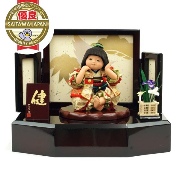 五月人形 初節句 子供大将飾り 武者人形 子供の日 端午の節句 ミニ健 座り 京都西陣金襴 菖蒲飾り付 おしゃれ オシャレ Buyee Buyee บร การต วกลางจากญ ป น ซ อจากประเทศญ ป น